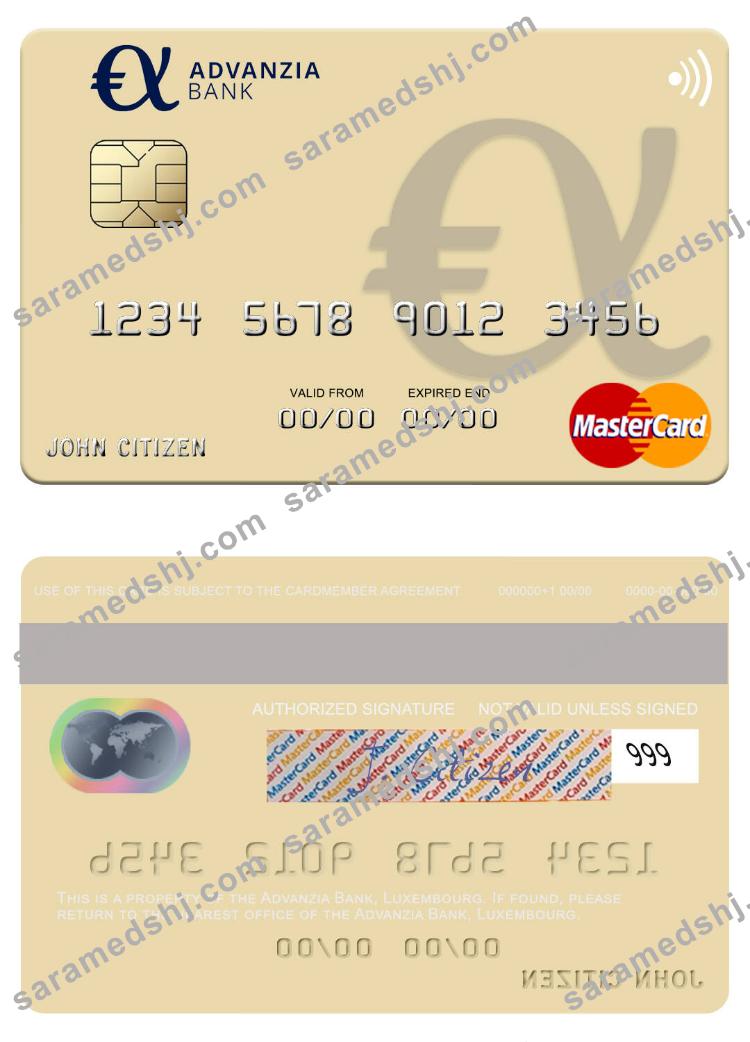 Luxembourg Advanzia Bank mastercard